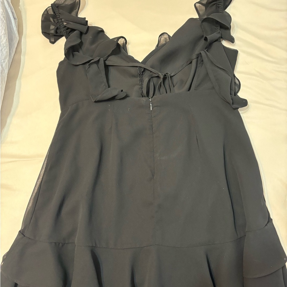 Elegant Black Ruffle Dress